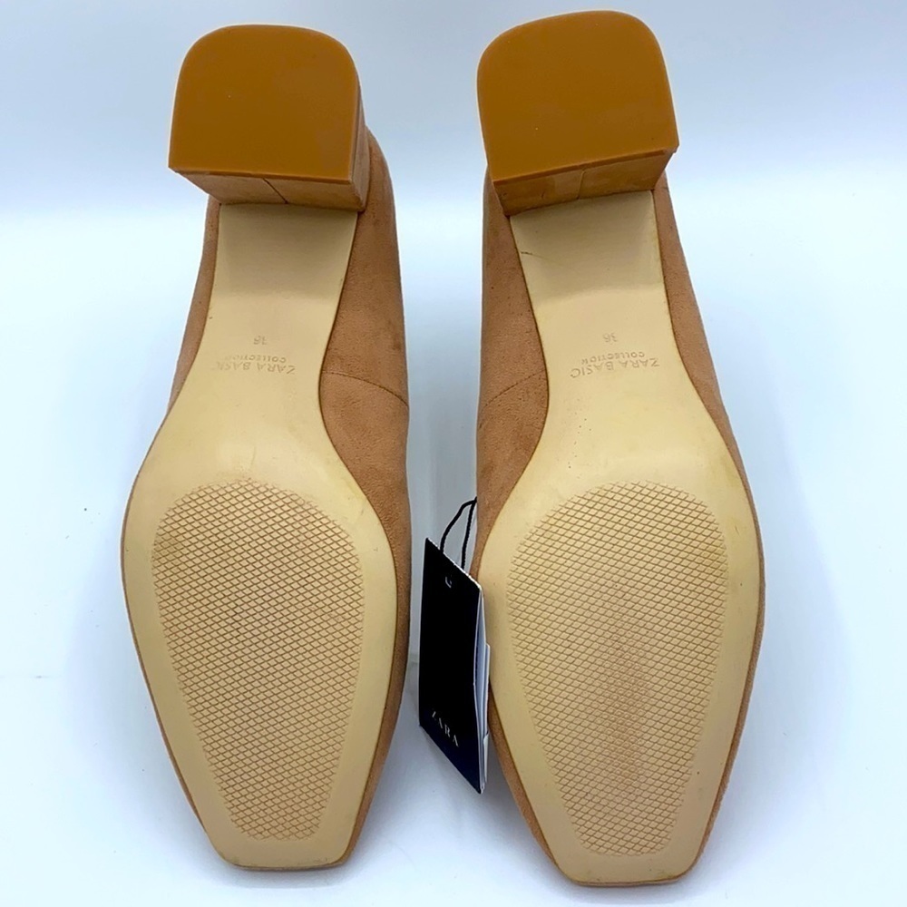 Zara Basic Block Heel w/Bow NWT - image 6